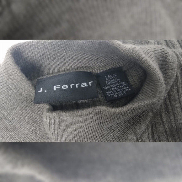 J Ferrar men's merino wool pullover large sweater - Picture 4 of 4